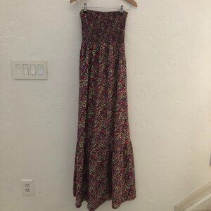 Parker silk strapless maxi dress; size small